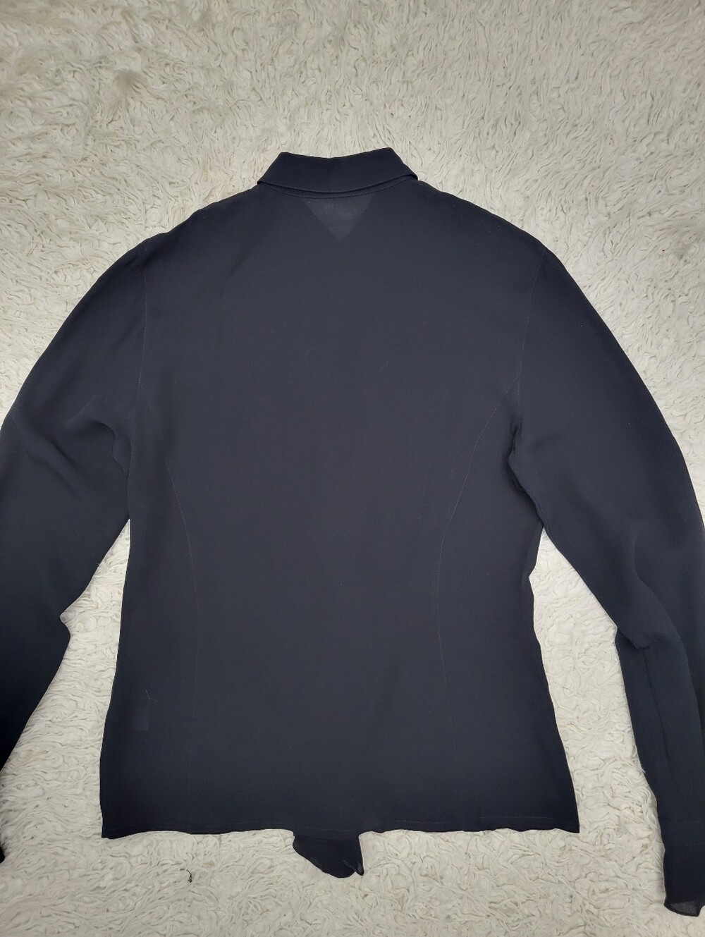 Vintage Escada Silk Black Blouse Sz 38 Medium - Picture 9 of 9